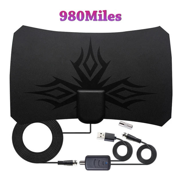 980Mile Range Indoor Antenna TV Digital HD 4K Aerial HDTV 1080P Signal Amplifier