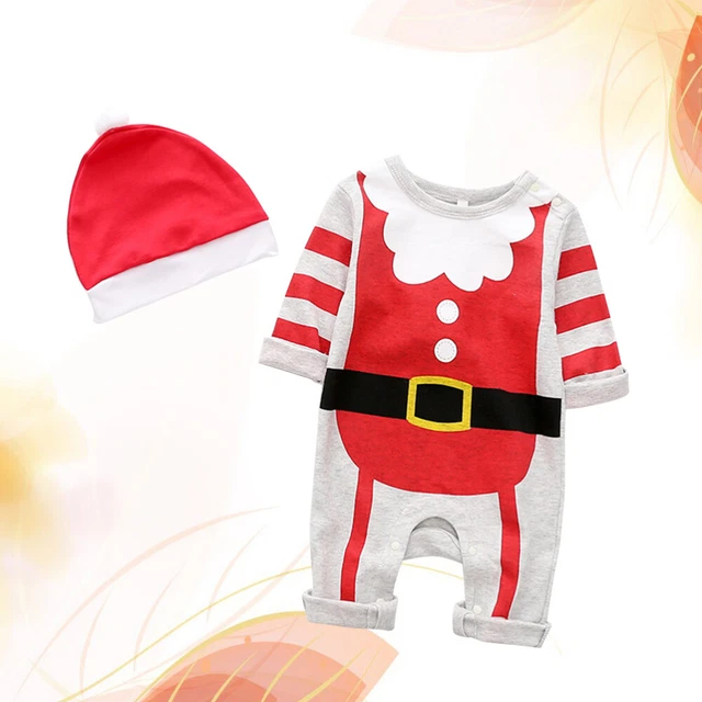 Abito Babbo Natale neonato signora Claus bambino costume natalizio