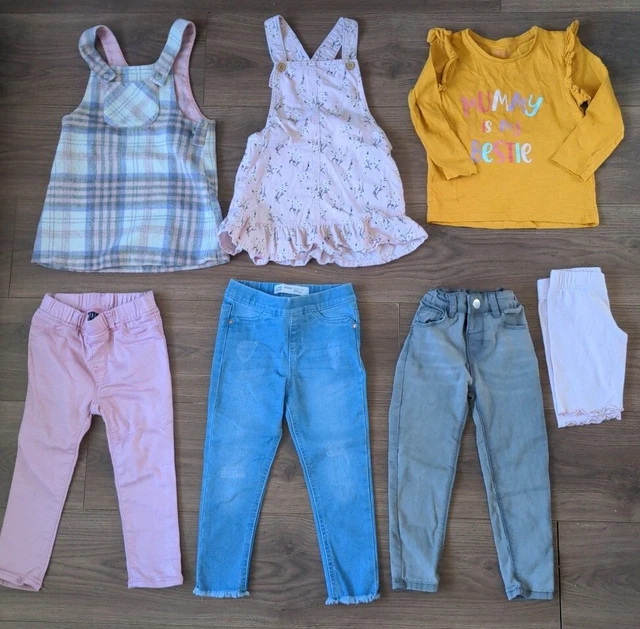 Pacchetto massiccio abiti per ragazze 3-4 anni top pantaloni abiti