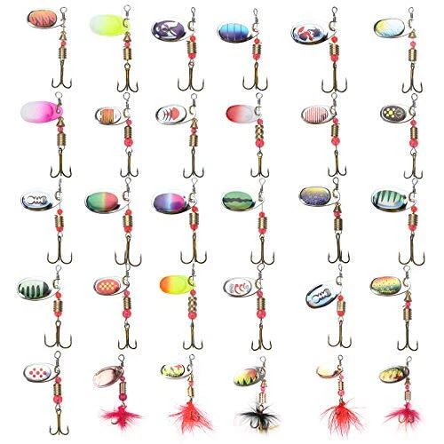 Fishing Lure Spinner Bait, Hard Metal Fishing Spoon Trout Fishing Bain