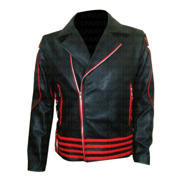 Freddie Mercury Stylish Singer Rock Star Costume Biker Casual Leather Jacket