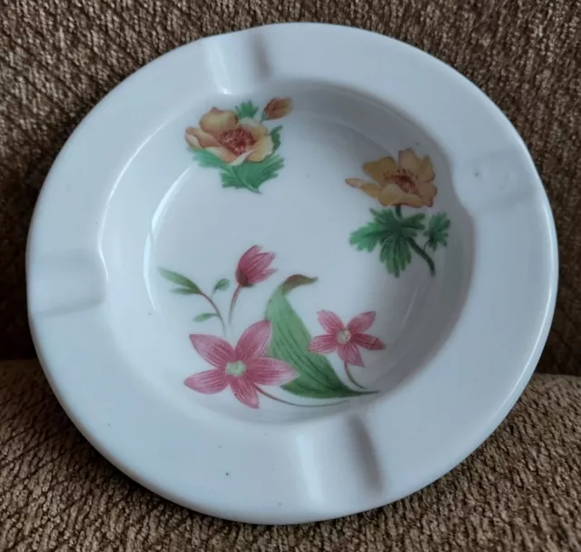 Vintage Great Northern Railroad Railway Ashtray~ Mountains & Flowers, 1964