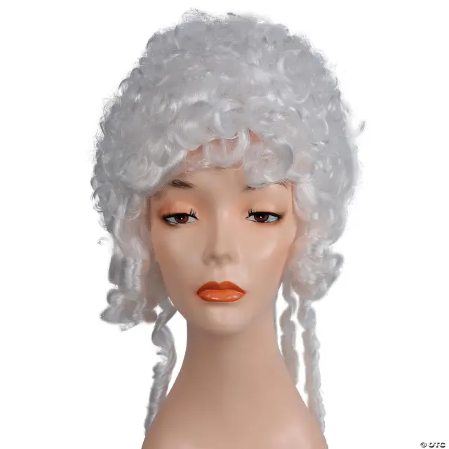Adult 1700'S French Marie Antionette Colonial White Lacey Wig Costume Lw255Wt