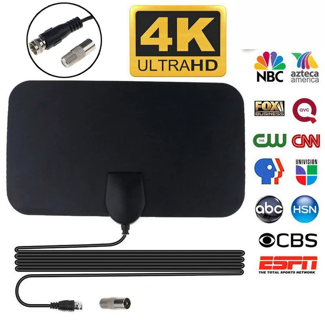 Indoor HD Digital TV Antenna Aerial 1800Miles 1080P Signal Amplified UK 4K
