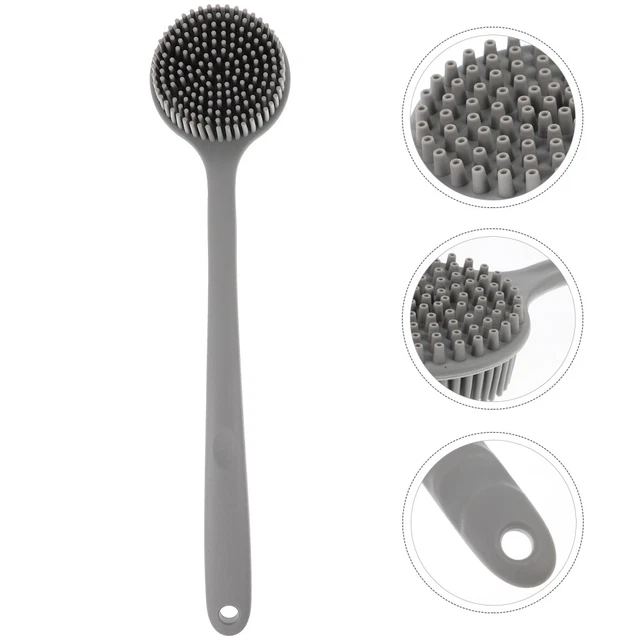 Spazzola da bagno in silicone gel di silice impugnatura corpo detergente doccia