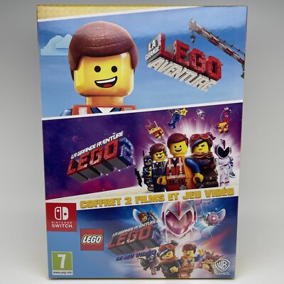 Coffret Jeu Nintendo Switch Lego La Grande Aventure 2 + 2 Films DVD - NEUF