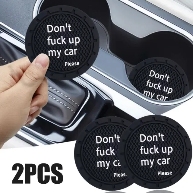 2× Car Auto Cup Holder Anti Slip Insert Coasters Pads Mats Interior Accessories