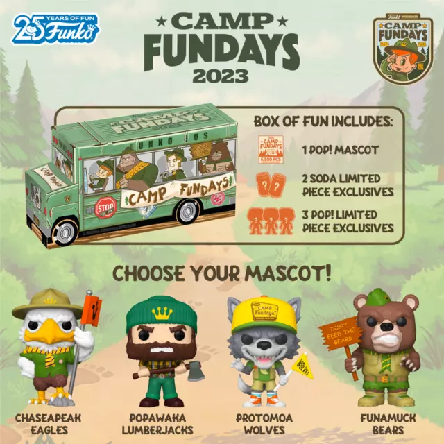 FUNKO CAMP FUNDAYS 2023 Box of Fun *INHAND* *SHIP WITHIN 1 BUSINESS