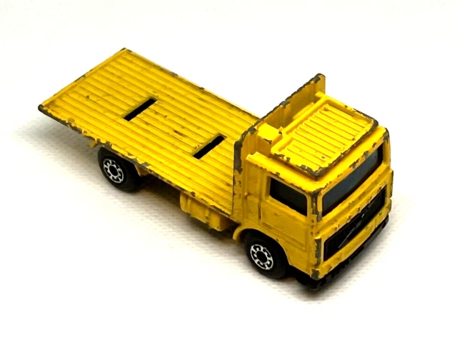 Streichholzschachtel, Lkw, Volvo, Flachbett, Lesney,Druckguss, Modell, Vintage