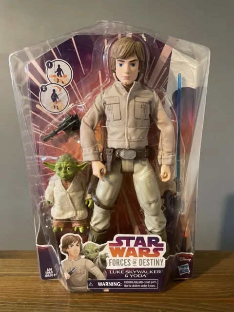 Star Wars Forces of Destiny Luke Sywalker con statuetta bambola Yoda 11