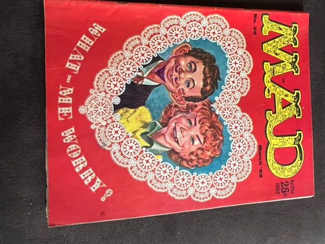 Issue No. 45 March 1959 vintage comic Mad Magazine Birthday gift love valentines