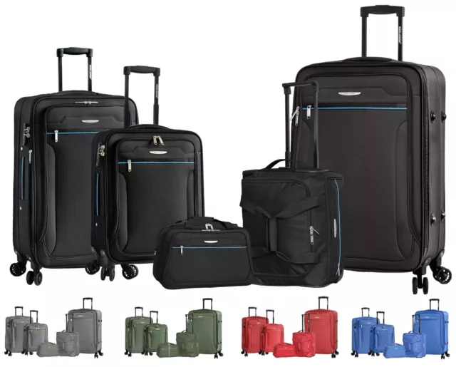 Madisson Soft Shell Cabin Suitcase Expendable 4 Wheels wheeled holdal Duffle Bag