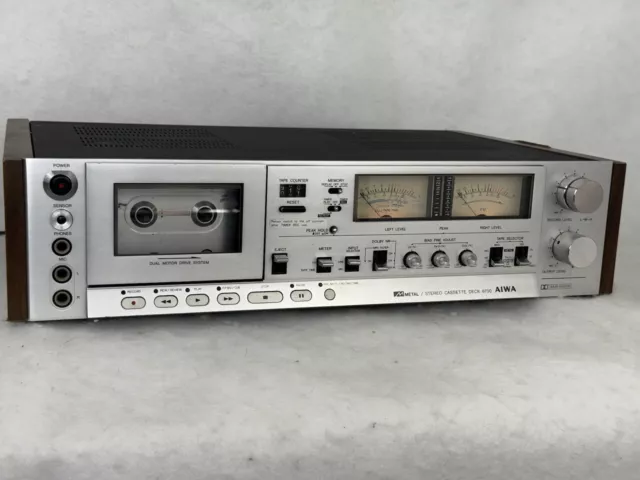 AIWA AD-6700 STEREO CASSETTE DECK SERVICED NEW BELTS DOLBY NR CrO2 METAL NICE! 3