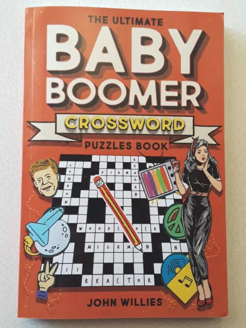 Baby Boomer Crossword Puzzles Enthusiasts Book~Big 271 Pages