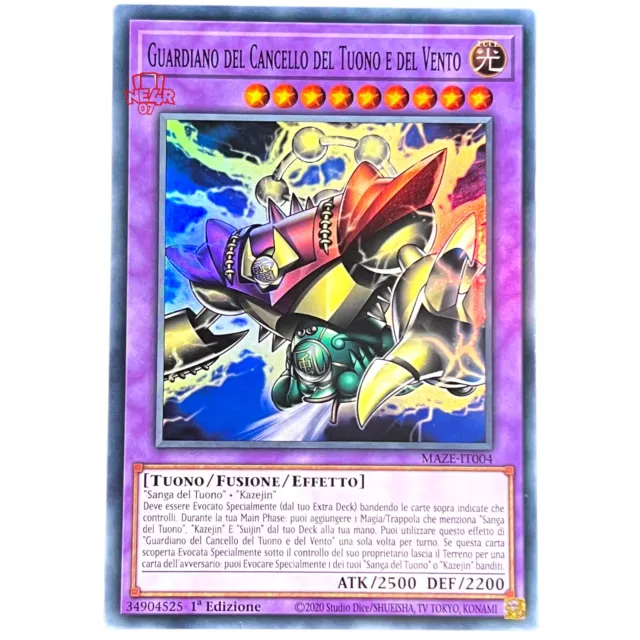 Yu-Gi-Oh! ita s rara maze-it004 guardiano del cancello del tuono e del vento 1ed