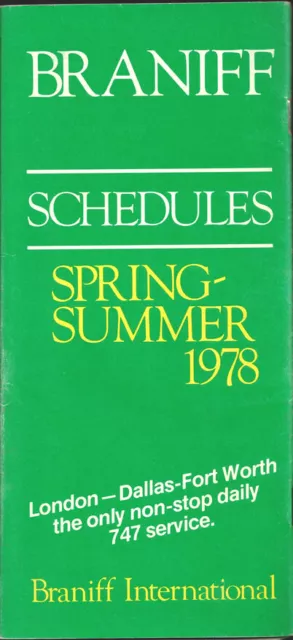 Braniff International Airways system timetable 4/30/78 [2071]