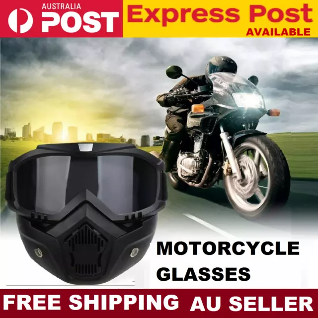 Riding Glasses Full Face Motorcycle Goggles Tactical Detachable Wind Shield Mask