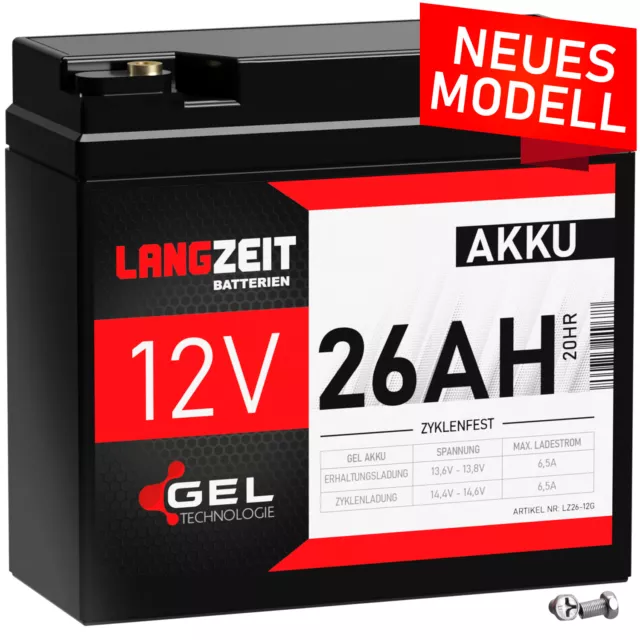 Akku 12V 26Ah Blei Akku Gelakku Batterie Golf Trolley 18Ah 20Ah 22Ah 24Ah 25Ah