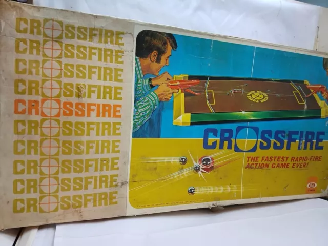 Vintage Ideal Games Crossfire Board Game Large Game Incomplete