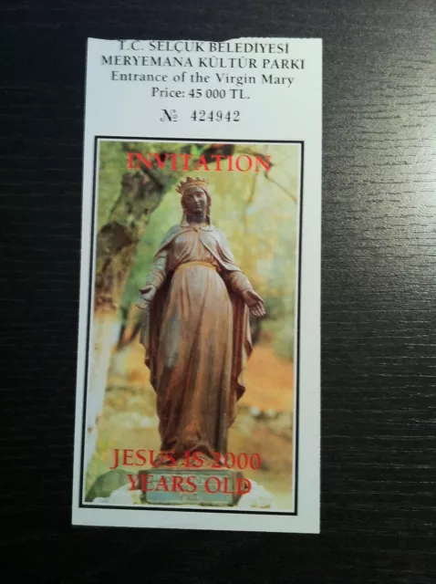 Sammlerticket Used Ticket Ephesus Türkei Sterbehaus Gottesmutter Maria 1995  Xy