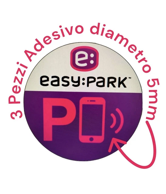 Adesivo EASY PARK 3 PEZZI Per Interno Vetro Misura 5cm X 4cm - Foto 7