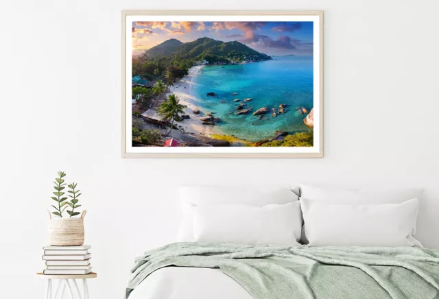 Silver Beach in Koh Samui Island Print Premium Poster High Quality choose sizes