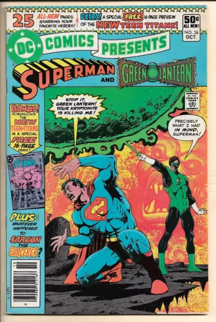 DC Comics Presents #26 VF (1980) 1st New Teen Titans! Newsstand variant. Perez!