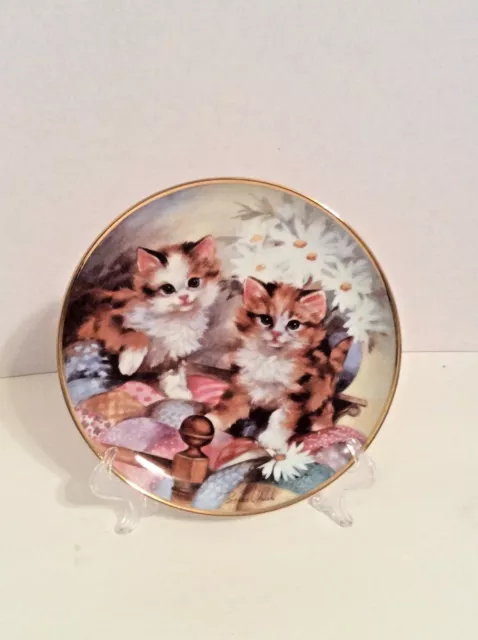Franklin Mint Heirloom Limited Edition Plate #LA3473 Kitten Country Brian Walsh