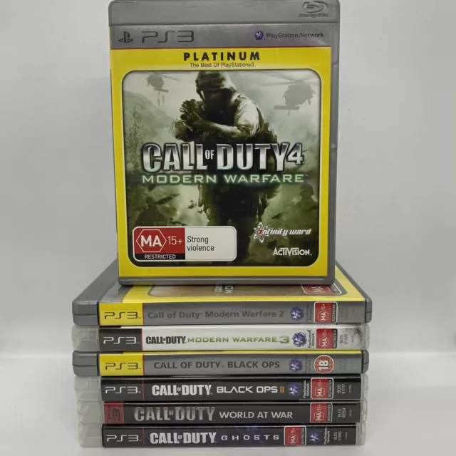 Call Of Duty 1-4 Modern Warfare Black Ops CIB Lot Of 4 PS3 Games  Playstation 3