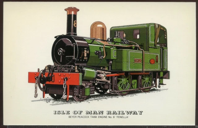 #479 RAILWAY LOCOMOTIVES postcard style information card No. 30 BEYER PEACOCK