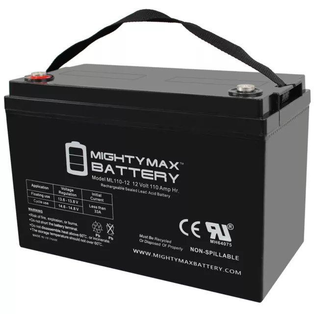 Mighty Max 12V 110AH SLA AGM Battery Replacement for Group 31