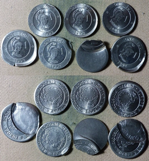 Error : Europa Pattern 1992 UK Lot 7 - 1 Ecu Multi Errors IREC1372