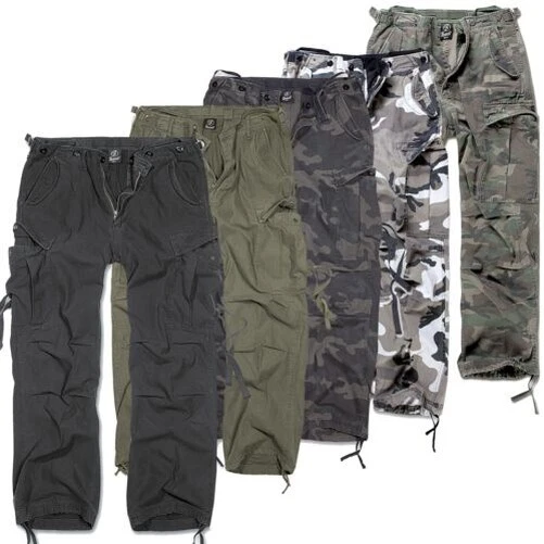 Pantalon Cargo Vintage Brandit M65 – Style Armée, Nombreuses Couleurs, Tailles S à 7XL – Idéal Look Décontracté