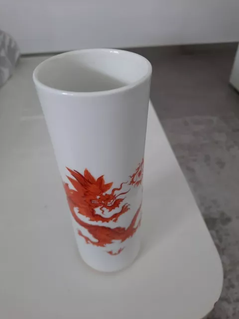 meissen porzellan Vase Roter Mingdrache