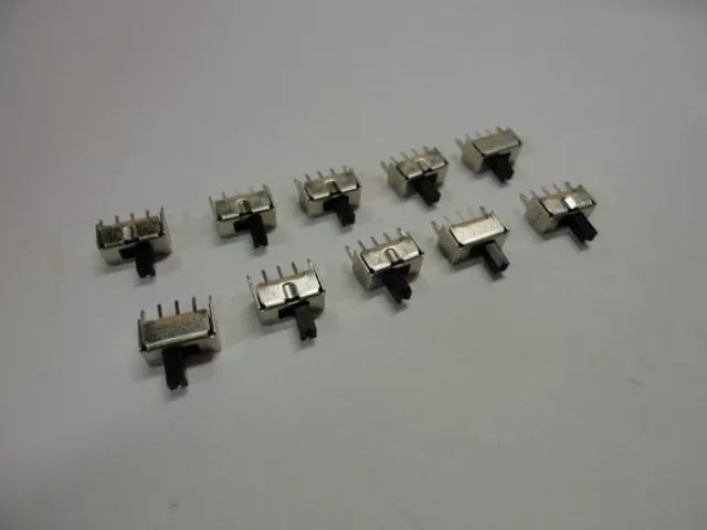 10 Pack Lot On Off Mini Slide Switch 1P2T SPDT 3 Pin Toggle Button SS12D07VG DVD