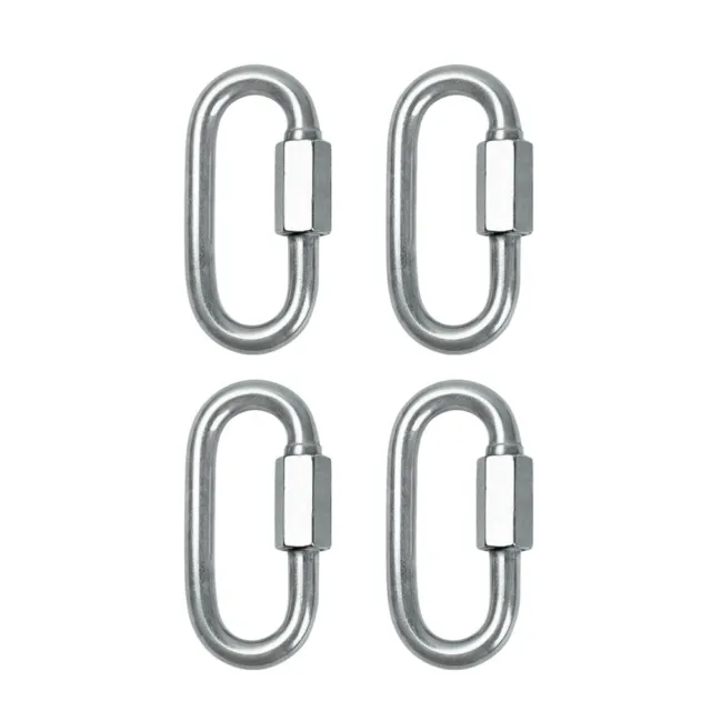 4PCS 304 Stainless Steel Quick Link Ring Chain Repair Shackles for Home Outdoor
