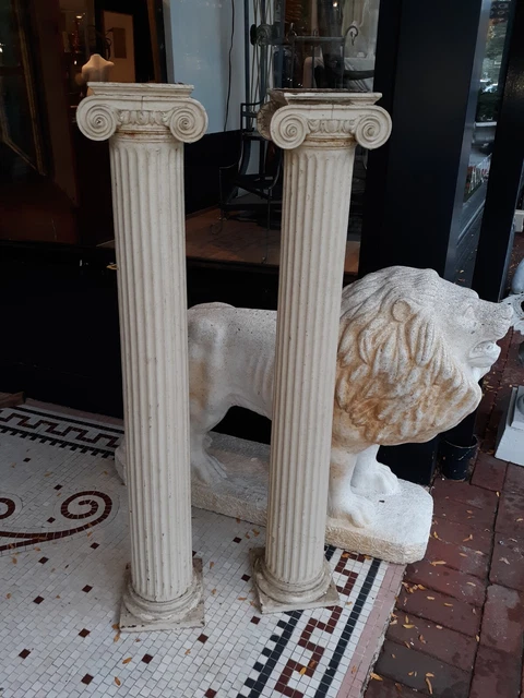 Pair Antique Wooden Architectural Salvage Columns 2