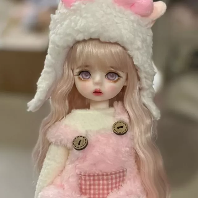 1/6 BJD Doll Female Girls 12inch Ball Jointed Body with Eyes Face Makeup Dress 3