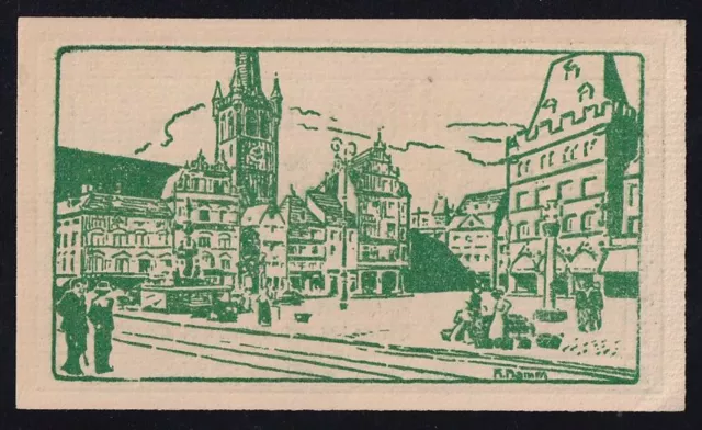 Trier: 5 Pfennig 15.2.1920 - grün - ohne Wz. - Buchdruckerei Gebr. Koch (1342.1) 2