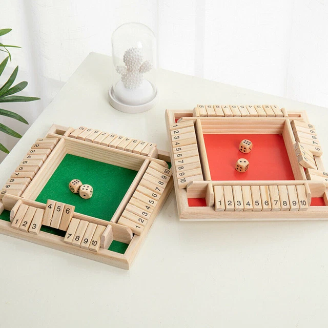 Jeu De Dés Shut The Box, Joyhoop Jeu De Société Classique En Bois à 4