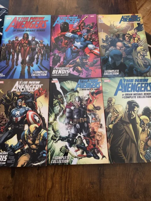 New Avengers by Brian Michael Bendis: The Complete Collection 1-6 TPB Lot Epic