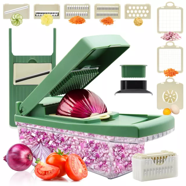 Vegetable Chopper Fruit Chopper Cutter Food Onion Veggie Dicer Slicer Kitchen JU