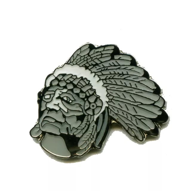 Indianer Chief Native Americans USA Metall Button Pin Nadel Anstecker 0281