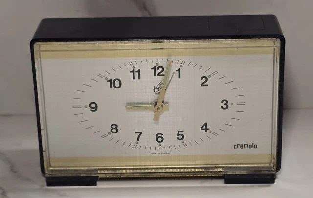 Réveil Mécanique Vintage JAPY - Fonctionnel - Blanc - Objet De Collection Déco