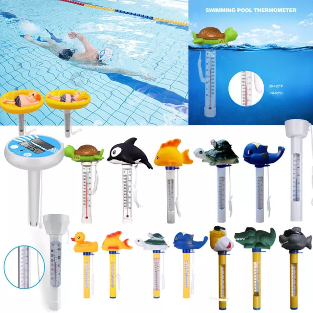 Floating Thermometer For Swimming Pool Pond Hot Tub Water Duck Turtle Whale Fish