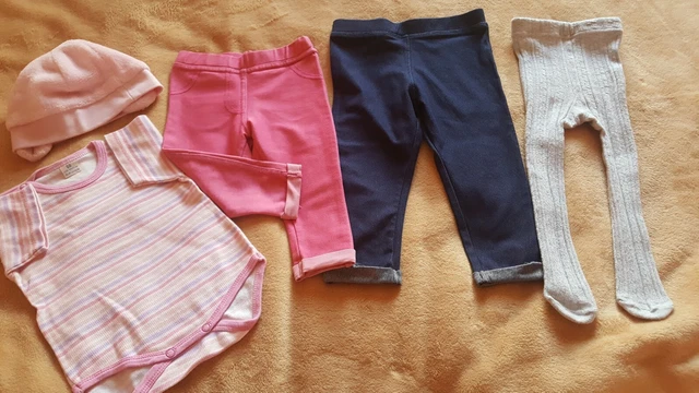 Lovely Baby Girls Leggings Hat etc bundle Age 3-6-9 months
