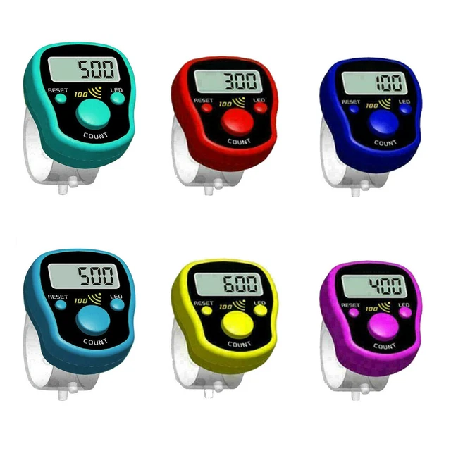 Elektronischer Fingerzähler LED - Digitaler Zählring Für Inventur Und Sport