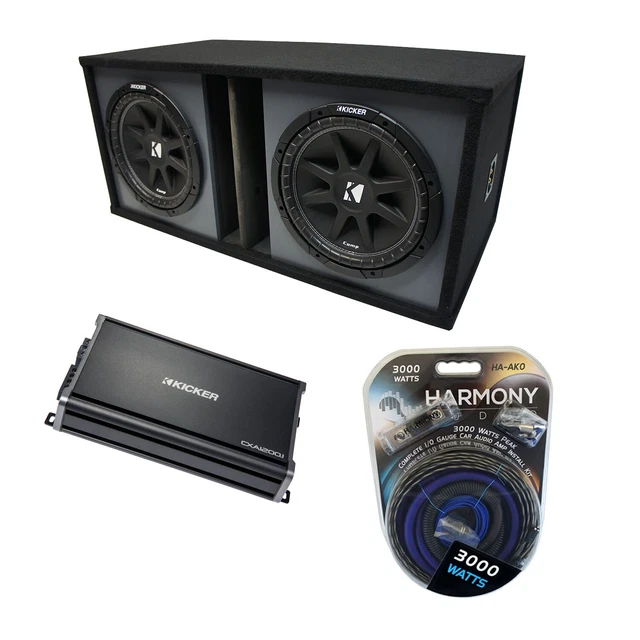 Universal Car Stereo Paintable Ported Dual 15 Kicker Comp C15 Sub Box CX1200.1