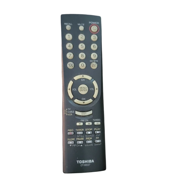 Genuine Toshiba TV VCR Combo Remote Control CT-90037 Tested and Works