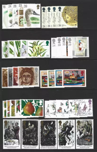 GB 1993 Commemorative Complete Year Sets of Stamps. Fine unmounted mint